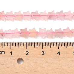 天然のバイオレットストロベリークォーツビーズの連  スター  5.5x6.5x2.5mm  穴：0.8~1mm  約73~78個/連  15.35~15.47インチ（39~39.3cm）&nbsp;G-G085-B61-02