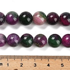 天然石イエロージェイド翡翠ビーズ連売り  ラウンド  染め  模造トルマリン  10~10.5mm  穴：1mm  約39~40個/連  15.43~15.91''（39.2~40.4センチメートル）&nbsp;G-B128-A05-04
