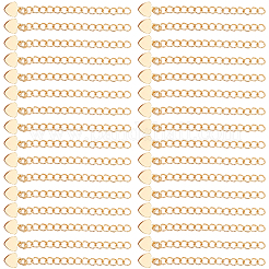 40Pcs Brass Cable Chain Extender&nbsp;KK-BBC0029-17