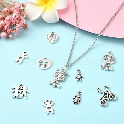 100Pcs 10 Styles Tibetan Style Alloy Pendants&nbsp;FIND-CJ0002-30