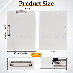 プラスチック製の塗装板  鉄のクリップ付き  スケッチボード  長方形  ゲインボロ  445x320x3mm&nbsp;AJEW-WH0596-241A