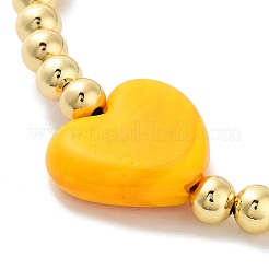 Handmade Lampwork Heart Bracelets&nbsp;BJEW-Q338-01G