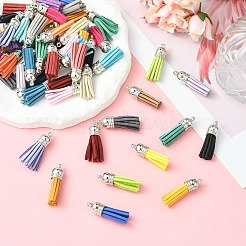 56Pcs 28 Colors Faux Suede Tassel Pendant Decorations&nbsp;FIND-FS0003-12