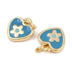 Brass Enamel Charms&nbsp;KK-H078-02B-G01