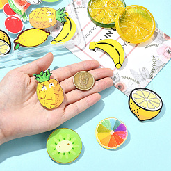 20Pcs 10 Styles Acrylic Badges Brooch Pins&nbsp;JEWB-CJ0003-01