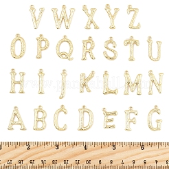 26個26スタイル真鍮ペンダント  文字a~zのチャーム  ゴールドカラー  19~27x6~22x3mm  穴：1.6mm&nbsp;KK-FS0001-65G