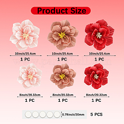 6Pcs Crepe Paper Artificial Flowers&nbsp;DIY-WH20007-272B