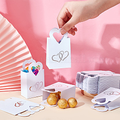 Silver Stamping Heart Packaging Handbag Holder&nbsp;LS-KBAG-WH0045-05A