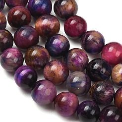 Natural Tiger Eye Beads Strands&nbsp;G-F591-18-8mm-10