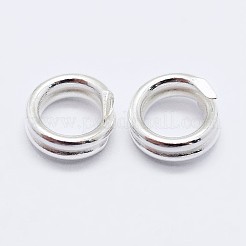 925 Sterling Silver Split Jump Rings&nbsp;STER-F036-01S-0.6x6mm