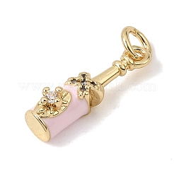 Brass Micro Pave Clear Cubic Zirconia Pendants&nbsp;KK-CBA960E-03B-G