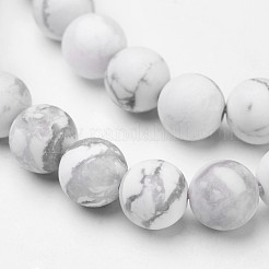 Natural Howlite Beads Strands&nbsp;G-D809-16-8mm