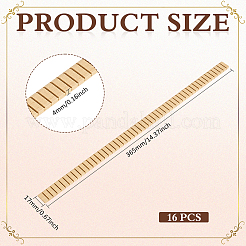 木製ギター装飾ストリップ8個  長方形  モカシン  365x17x4mm&nbsp;FIND-WH0126-991