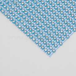 プラスチック弾性ラインストーンネット  DIYアクセサリー  お祭りの装飾アクセサリー  空色  183x122x2.5mm&nbsp;KY-WH0020-86H