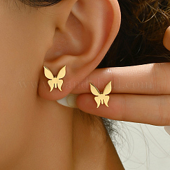 Stainless Steel Butterfly Stud Earrings&nbsp;IK6495