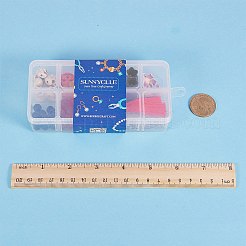 DIYピアス作り  合成宝石ビーズと  アクリルビーズ  ポリエステルタッセルペンダント  チベットの銀ビーズキャップ、真鍮ピアスフック  ミックスカラー  13.5x7x3cm&nbsp;DIY-SC0005-72