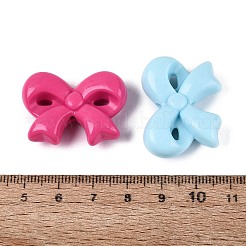 不透明なアクリルビーズ  蝶結び  ミックスカラー  23.5x31x10mm  穴：2.5mm  約120個/500g&nbsp;OACR-Q199-20