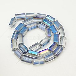Electroplate Glass Beads&nbsp;EGLA-J023-12x6mm-WLS09