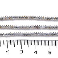 天然石ラブラドライトビーズ連売り  ソーサービーズ  2.5x1.5mm  穴：0.5mm  約276個/連  15.35''（39センチメートル）&nbsp;G-G188-A01-01