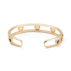 Evil Eye Enamel Bangles for Men Women&nbsp;BJEW-F417-18F-G-RS