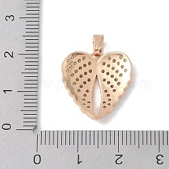 Brass Micro Pave Cubic Zirconia Pendants&nbsp;KK-P273-10A-KCG