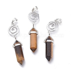 Natural Tiger Eye Pointed Big Pendants&nbsp;G-D0021-01P-23
