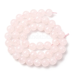 天然石ローズクォーツビーズ連売り  ラウンド  グレードA  8~8.5mm  穴：1.2mm  約46個/連  14.96''（38センチメートル）&nbsp;G-F808-C03-8mm-A