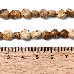 天然石ピクチャージャスパービーズ連売り  ナゲット  タンブルストーン  6~10x6~8x4~5mm  穴：1mm  約28~30個/連  7.87''（20センチメートル）&nbsp;G-B161-A04