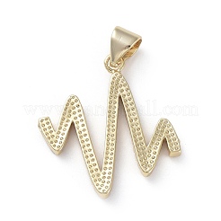 Brass Micro Pave Cubic Zirconia Pendants&nbsp;ZIRC-G157-12G
