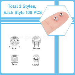 200Pcs 2 Style 303 Stainless Steel Beads&nbsp;STAS-UN0055-74