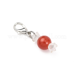 6Pcs Glass Candy Pendant Decorations&nbsp;HJEW-JM04363-01