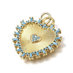 Brass Micro Pave Cubic Zirconia Pendants&nbsp;CU-CBAEEA8-13B-G