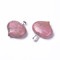 Natural Rhodonite Pendants&nbsp;G-G956-D12