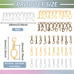 33Pcs DIY Number 0~9 Knitting Tool Sets&nbsp;HJEW-BC00067
