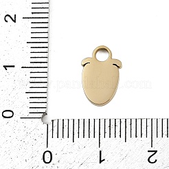 304ステンレススチールエナメルチャーム  ゴールドカラー  苺  12x8x1mm  穴：2.5mm&nbsp;STAS-I338-01G-15