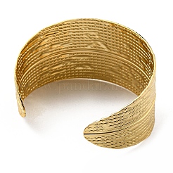 Rack Plating Brass Wide Cuff Bangles&nbsp;BJEW-D057-04G