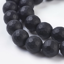 Synthetic Black Stone Beads Strands&nbsp;X-G-C059-10mm-1