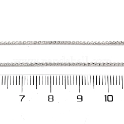 女性のための真鍮のベネチアンチェーンネックレス  304ステンレススチール製カニカン付き  ラックめっき  鉛フリー＆カドミウムフリー  長持ちメッキ  プラチナ  17.80x0.06インチ（45.2x0.15cm）&nbsp;NJEW-D302-08P