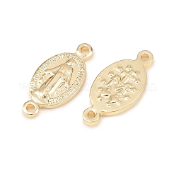 Brass Oval with Virgin Connector Charm&nbsp;KK-Z146-31G