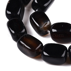 天然黒瑪瑙（染色・加熱）ビーズ連売り  直方体の  9~11x7.5~8x7~8mm  穴：1mm  約29~34個/連  13.98~15.6''（35.5~39センチメートル）&nbsp;G-T138-110