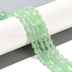キャッツアイビーズ連売り  多面カット  ティアドロップ  薄緑  7x5mm  穴：0.8mm  約53個/連  14.96~15.16インチ（38~38.5cm）&nbsp;CE-N014-02B-05
