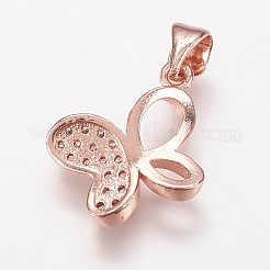 Brass Cubic Zirconia Pendants&nbsp;ZIRC-K070-22RG