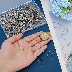 410Pcs 5 Styles Stainless Steel Earring Hooks&nbsp;STAS-GA0001-97