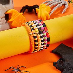 Handmade Polymer Clay Heishi Beads Stretch Bracelets Sets&nbsp;BJEW-JB05902-10