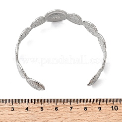 18.5mm 304ステンレススチール製サンカフバングル（女性用）  イオンプレーティング（ip）  カドミウムフリー＆ニッケルフリー＆鉛フリー  ゴールデン·ステンレス鋼色  内径：2-3/8x2-1/8インチ（5.9x5.5cm）&nbsp;LS-BJEW-B151-03