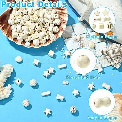 Acrylic Imitation Bone Beads&nbsp;OACR-CJC0022-004