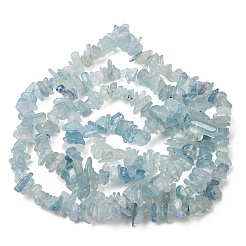 天然石アクアマリンビーズ連売り  チップ  4~11x3.5~7x2~4.5mm  穴：1mm  約312~324個/連  31.89''（81センチメートル）&nbsp;G-E271-96A-01