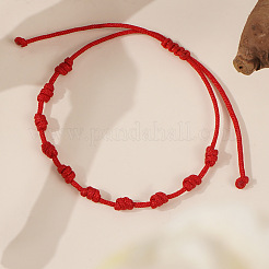 Adjustable Polyester Woven Knot Cord Bracelets&nbsp;DX7383