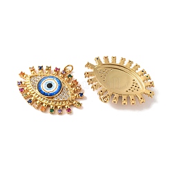 Rack Plating Brass Micro Pave Cubic Zirconia Pendants&nbsp;KK-H486-24G-03