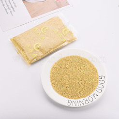 ガラスシリンダービーズ  シードビーズ  焼き付け塗料  丸い穴  淡いチソウ  1.5~2x1~2mm  穴：0.8mm  約45000個/袋  約1ポンド/バッグ&nbsp;SEED-S047-A-026